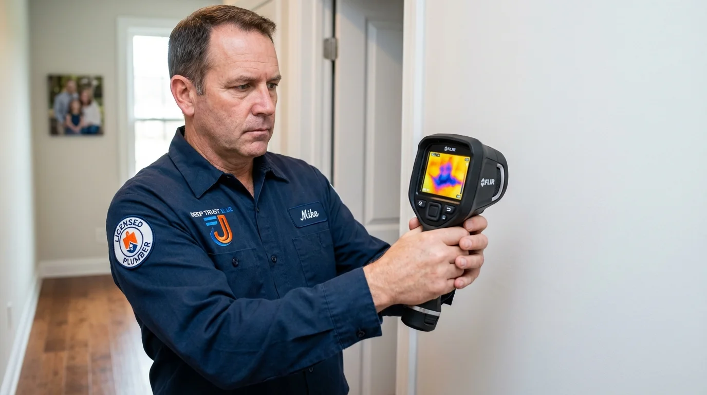 Thermal imaging leak detection by Johns Plumbing LLC in Canastota